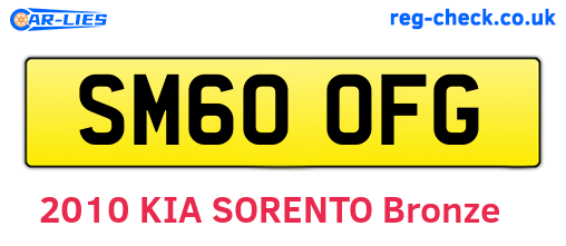 SM60OFG are the vehicle registration plates.