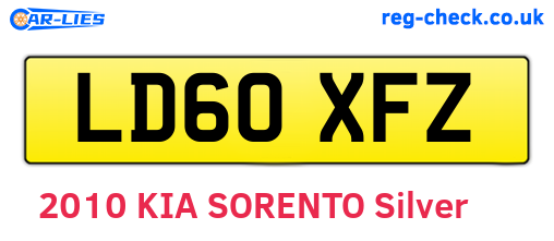 LD60XFZ are the vehicle registration plates.