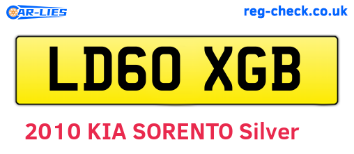 LD60XGB are the vehicle registration plates.