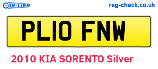 PL10FNW are the vehicle registration plates.