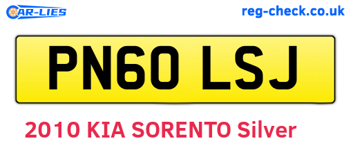 PN60LSJ are the vehicle registration plates.