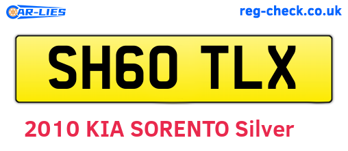 SH60TLX are the vehicle registration plates.