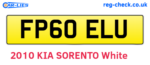 FP60ELU are the vehicle registration plates.
