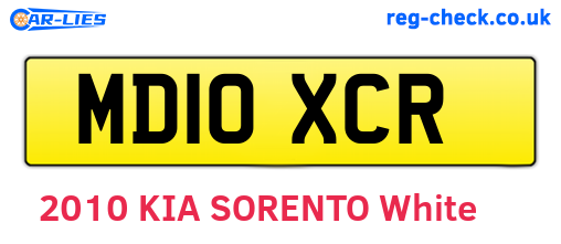 MD10XCR are the vehicle registration plates.
