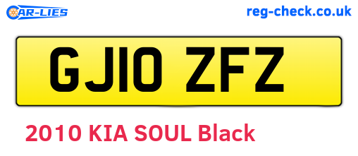 GJ10ZFZ are the vehicle registration plates.