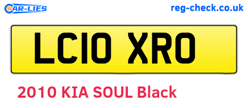 LC10XRO are the vehicle registration plates.