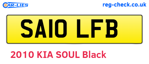SA10LFB are the vehicle registration plates.