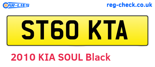 ST60KTA are the vehicle registration plates.