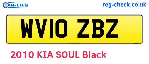 WV10ZBZ are the vehicle registration plates.