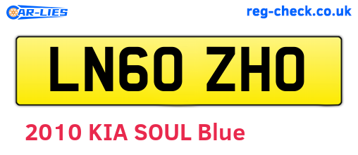 LN60ZHO are the vehicle registration plates.