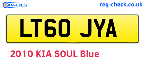 LT60JYA are the vehicle registration plates.