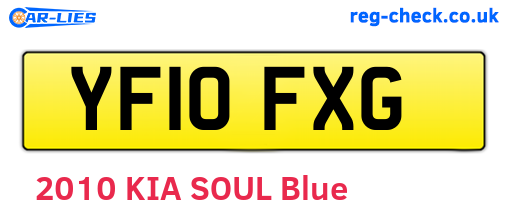 YF10FXG are the vehicle registration plates.