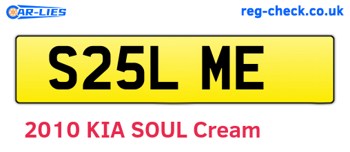 S25LME are the vehicle registration plates.