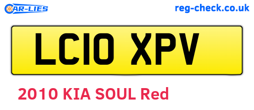 LC10XPV are the vehicle registration plates.