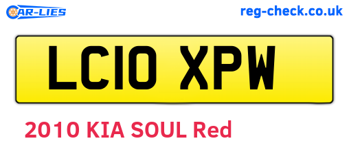 LC10XPW are the vehicle registration plates.