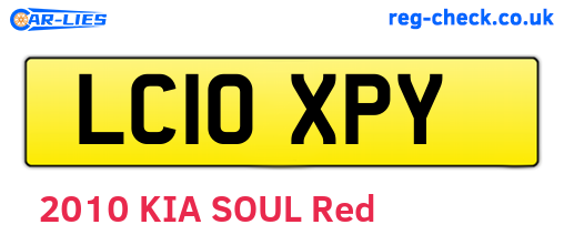 LC10XPY are the vehicle registration plates.
