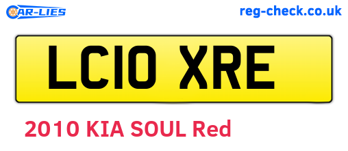 LC10XRE are the vehicle registration plates.