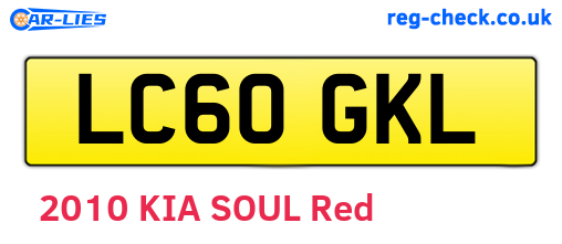 LC60GKL are the vehicle registration plates.