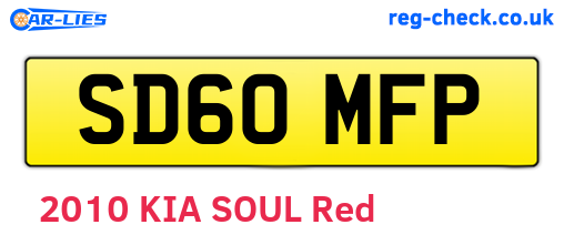 SD60MFP are the vehicle registration plates.