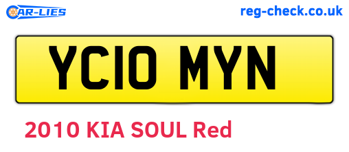YC10MYN are the vehicle registration plates.