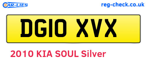 DG10XVX are the vehicle registration plates.