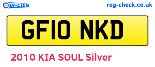GF10NKD are the vehicle registration plates.