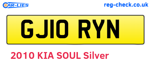GJ10RYN are the vehicle registration plates.