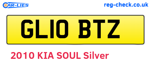 GL10BTZ are the vehicle registration plates.