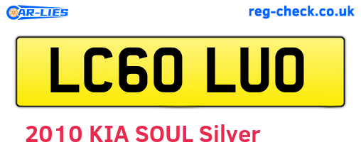 LC60LUO are the vehicle registration plates.