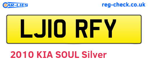 LJ10RFY are the vehicle registration plates.