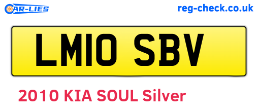 LM10SBV are the vehicle registration plates.