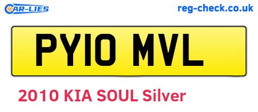 PY10MVL are the vehicle registration plates.