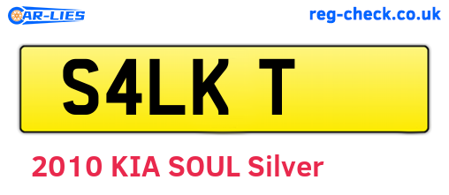 S4LKT are the vehicle registration plates.