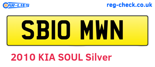 SB10MWN are the vehicle registration plates.