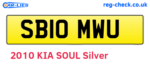 SB10MWU are the vehicle registration plates.