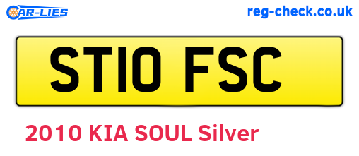 ST10FSC are the vehicle registration plates.
