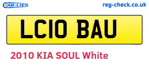 LC10BAU are the vehicle registration plates.