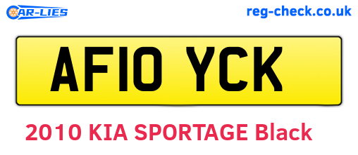 AF10YCK are the vehicle registration plates.