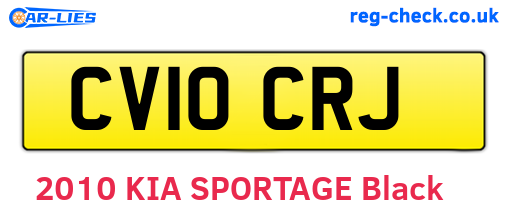 CV10CRJ are the vehicle registration plates.