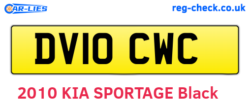 DV10CWC are the vehicle registration plates.