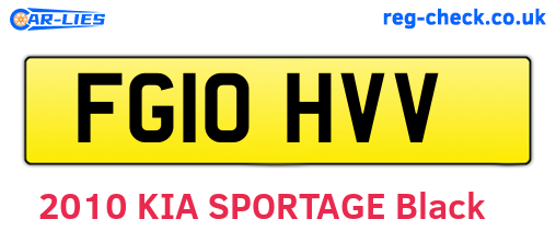 FG10HVV are the vehicle registration plates.