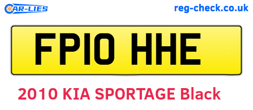 FP10HHE are the vehicle registration plates.