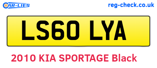 LS60LYA are the vehicle registration plates.