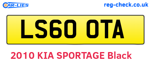LS60OTA are the vehicle registration plates.