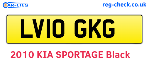 LV10GKG are the vehicle registration plates.