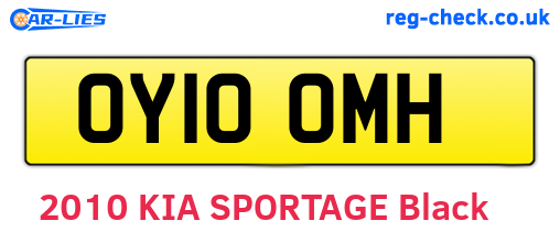 OY10OMH are the vehicle registration plates.