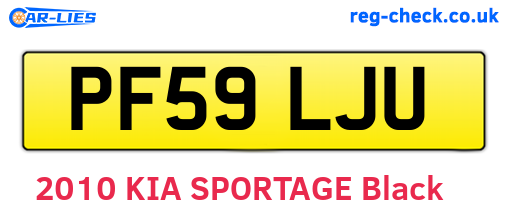 PF59LJU are the vehicle registration plates.