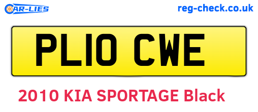 PL10CWE are the vehicle registration plates.
