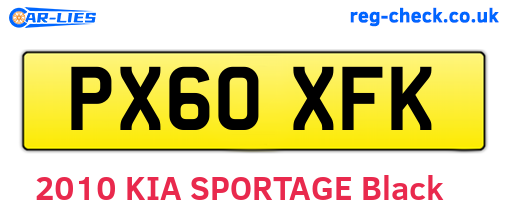 PX60XFK are the vehicle registration plates.