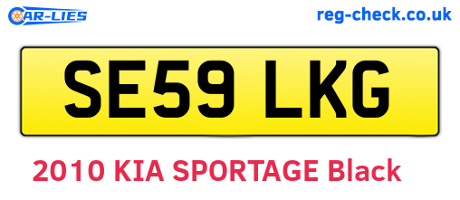 SE59LKG are the vehicle registration plates.